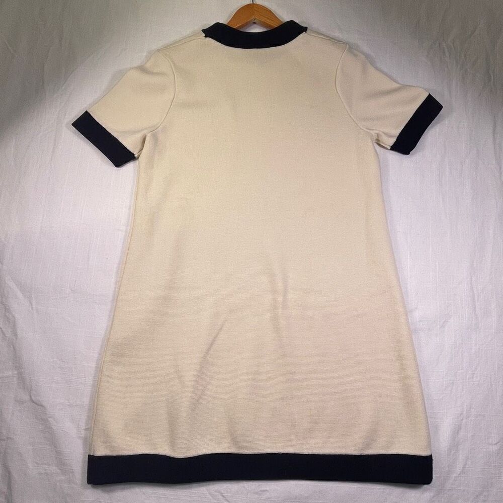 Tuckernuck Cream Blue Colorblock Short Sleeve Merritt Knit Mini Dress Medium - Picture 6 of 8